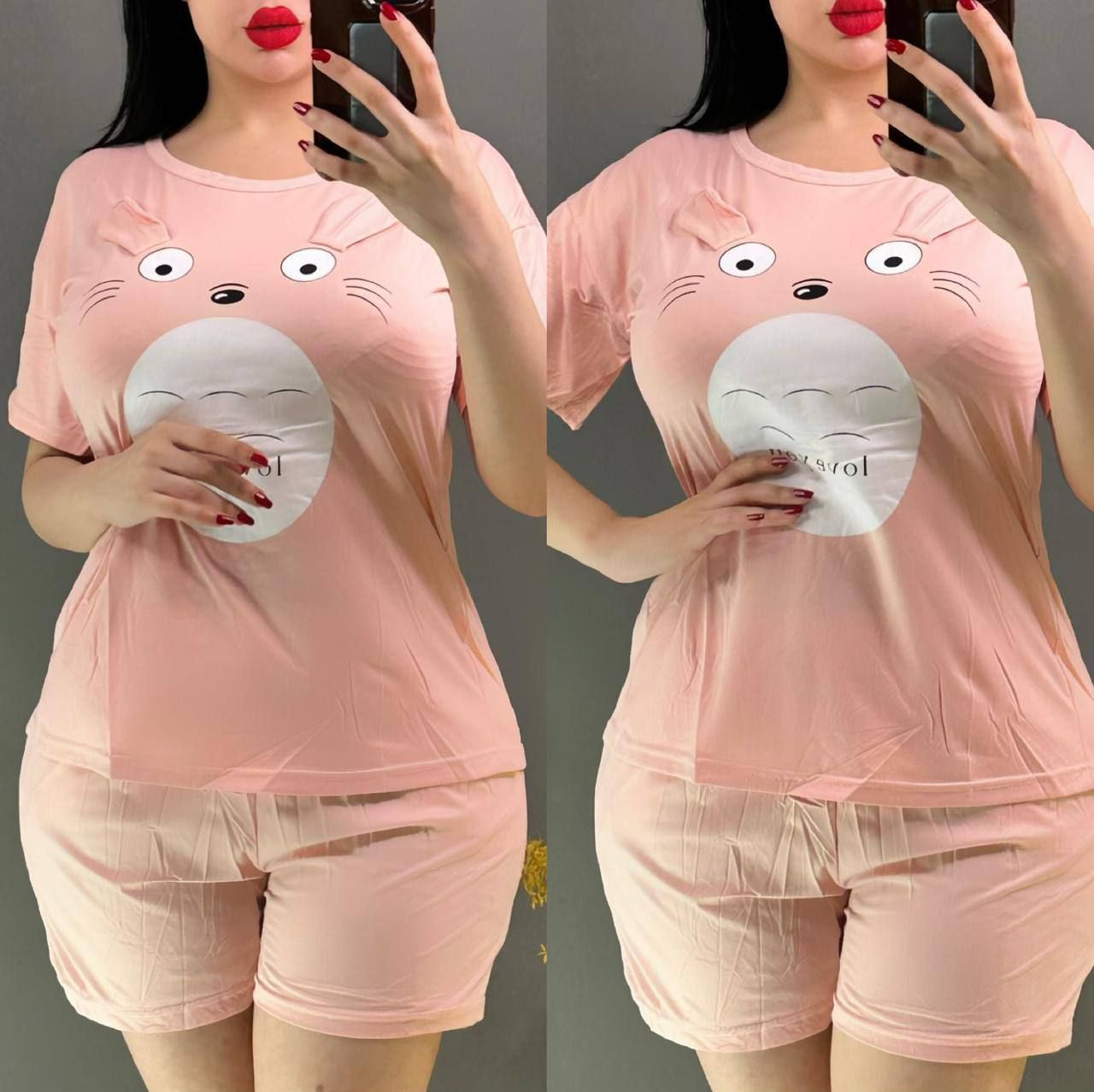 PINKOEO SLEEP DRESS SET 2 PCS